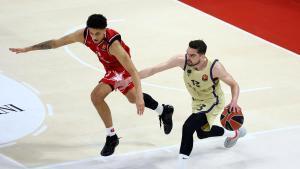 El barcelonista Satoransky, este jueves frente al Olimpia en Milán.