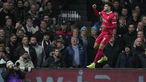 Luis Díaz adelantó al Liverpool en Craven Cottage