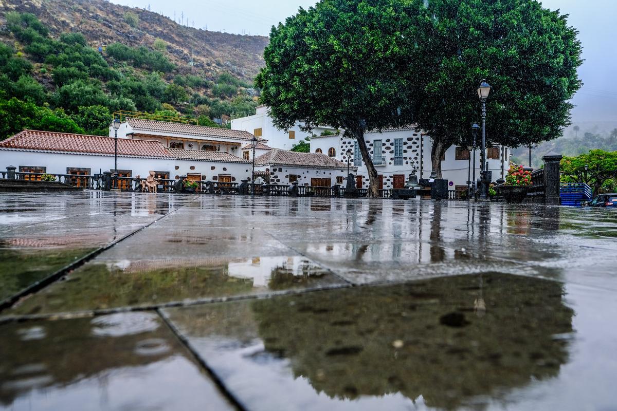 Las lluvias de la borrasca Óscar en Santa Lucía y San Bartolomé de Tirajana