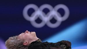 FILE - Ilia Malinin of the United States competes in the figure skating mens team event at the 2026 Winter Olympics, in Milan, Italy, Feb. 8, 2026. (AP Photo/Stephanie Scarbrough, File)
