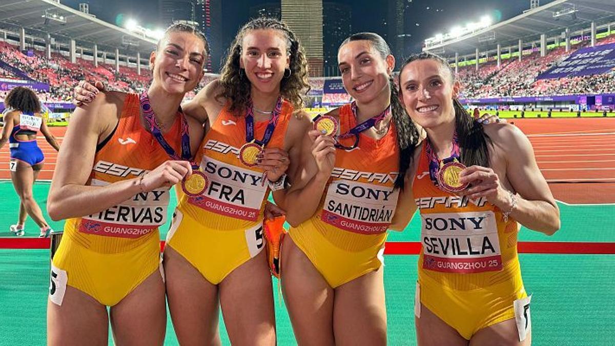 Campeonas del relevo 4x100 de España