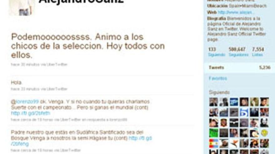 Alejandro Sanz y Jorge Lorenzo han intercambiado mensajes a través de Twitter.