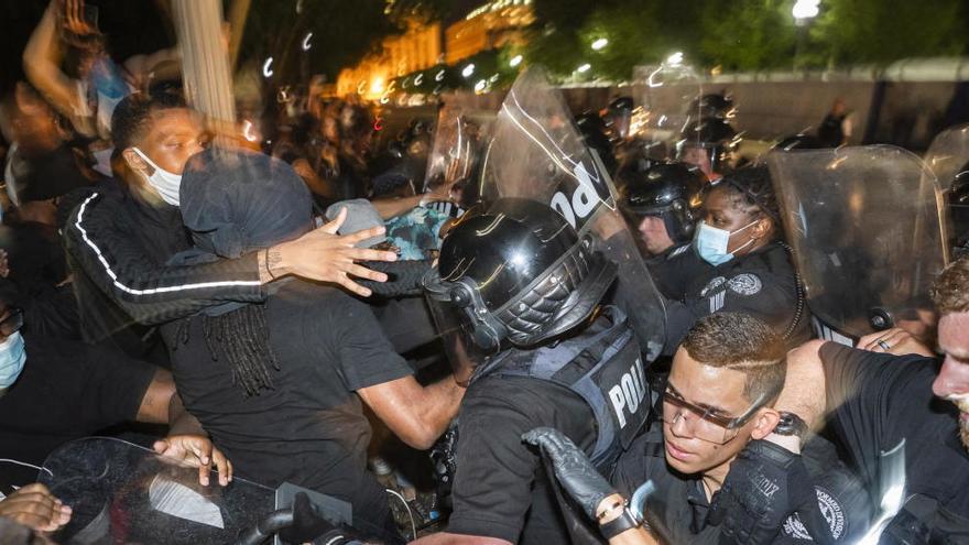 Protestas por la muerte de George Floyd en la Casa Blanca.