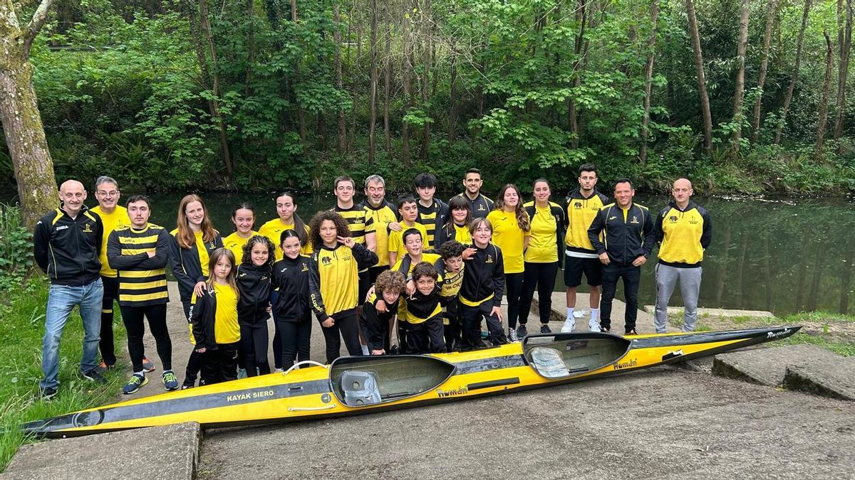 Entrenamiento del Club Kayak Siero