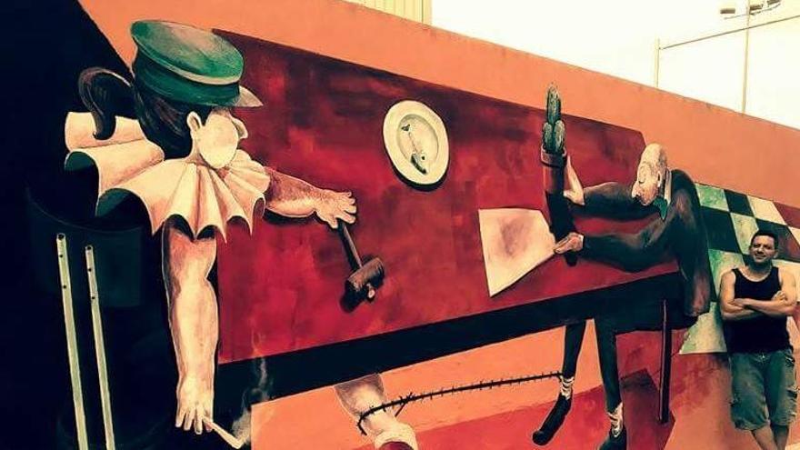 Polémica en Vilamarxant tras borrarse el mural del artista portugués Rui Pinto