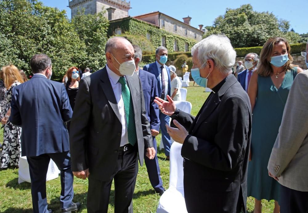 El empresario Javier Babé fue en encargado de pronunciar un emotivo discurso en el Pazo de Castrelos.