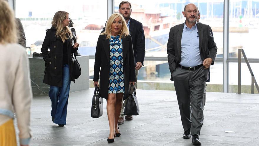 María Tato y Rafael Louzán a su llegada a la presentación de Vigo como candidata al Mundial 2030.