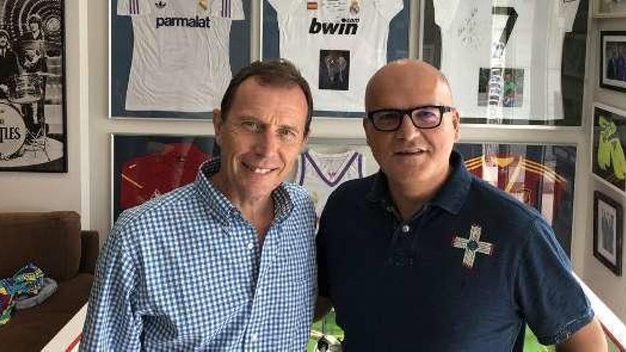 Manuel Baltar subió a su Twitter una foto con Butragueño.