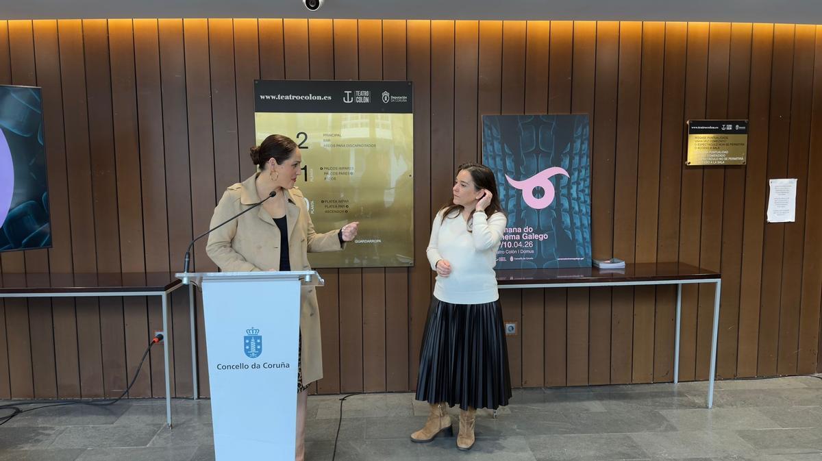 Lucía Regueiro e Inés Rey, en la presentación del ciclo