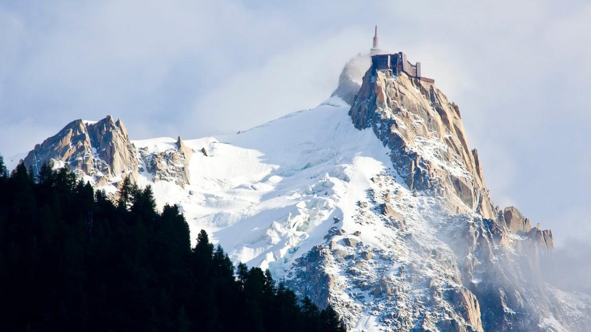 Aiguille du midi, Chamonix, Los Alpes, Francia