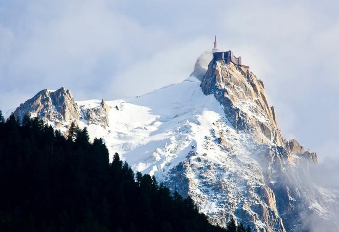 Aiguille du midi, Chamonix, Los Alpes, Francia