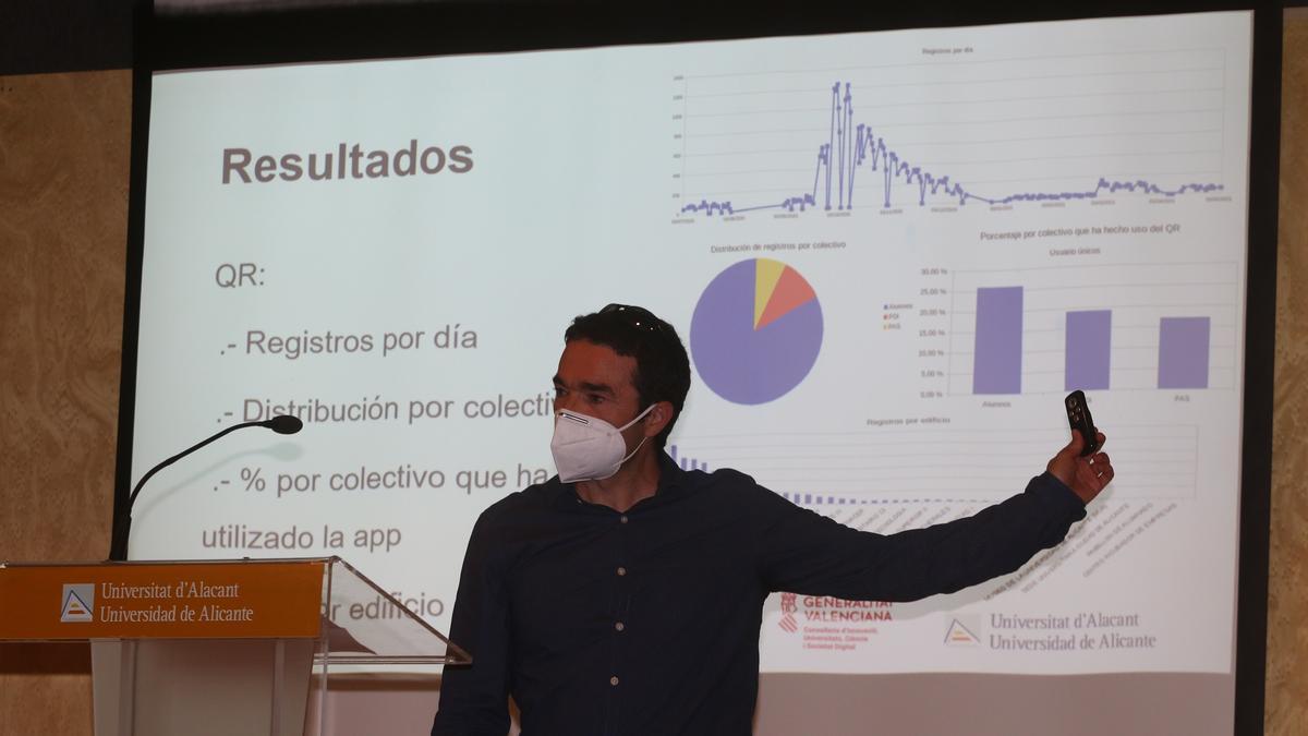 Presentación de resultados del sistema de control de contagios