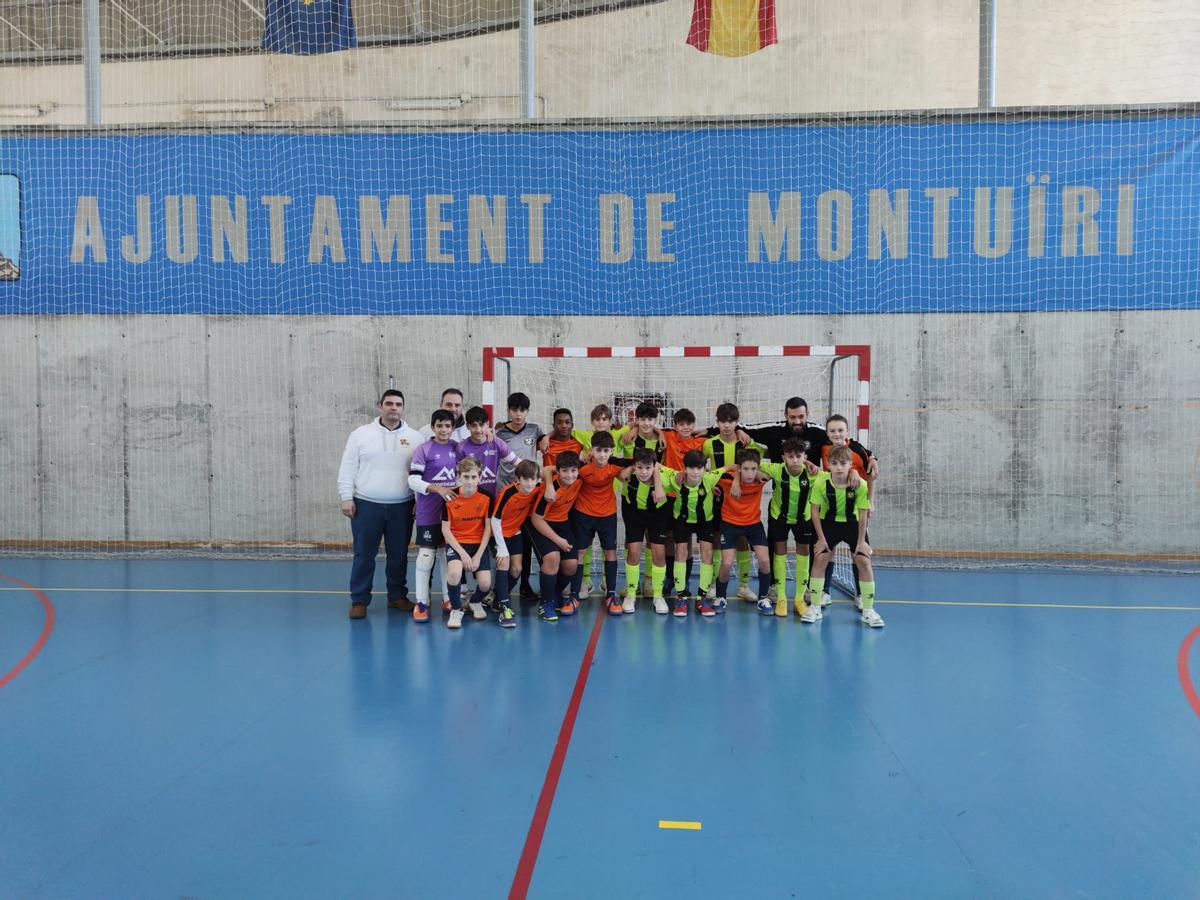 Las formaciones del Son Caliu y Son Sardina infantil de futsal.