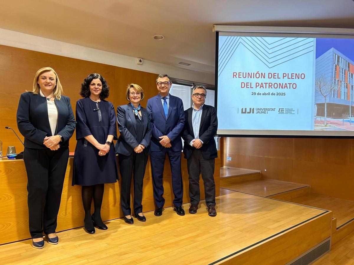 Serra, Olucha, Alcón, Pla y Grandío, ayer.