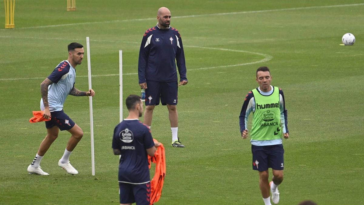 Entrenamiento del Celta en Afouteza en el inicio de la pretemporada de este 2026.