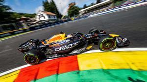 Max Verstappen, en acción en el circuito belga de Spa