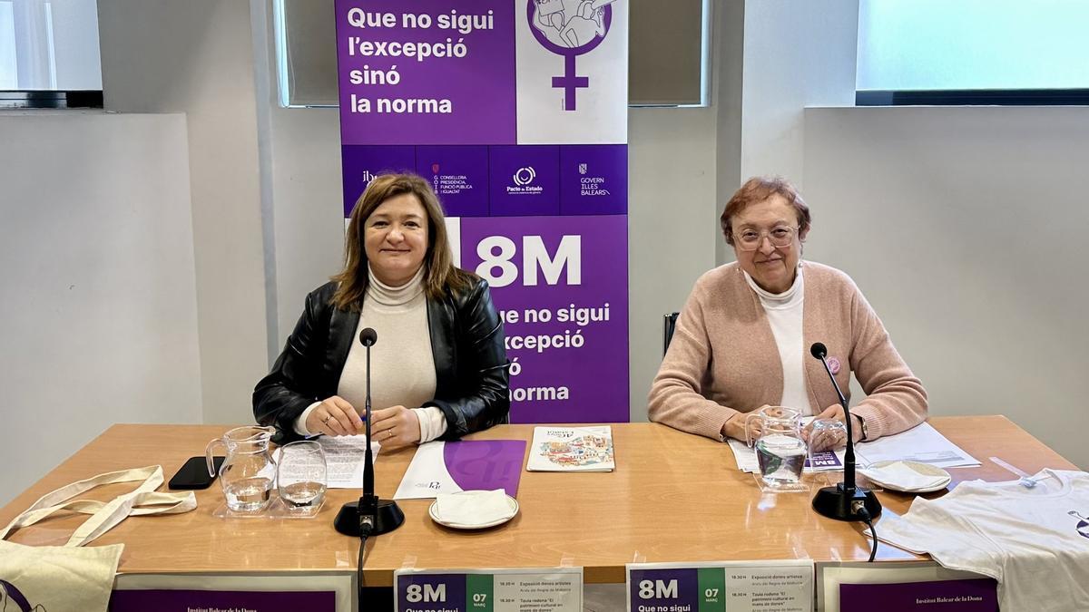 Mercedes Garrido y Maria Duran, esta mañana.