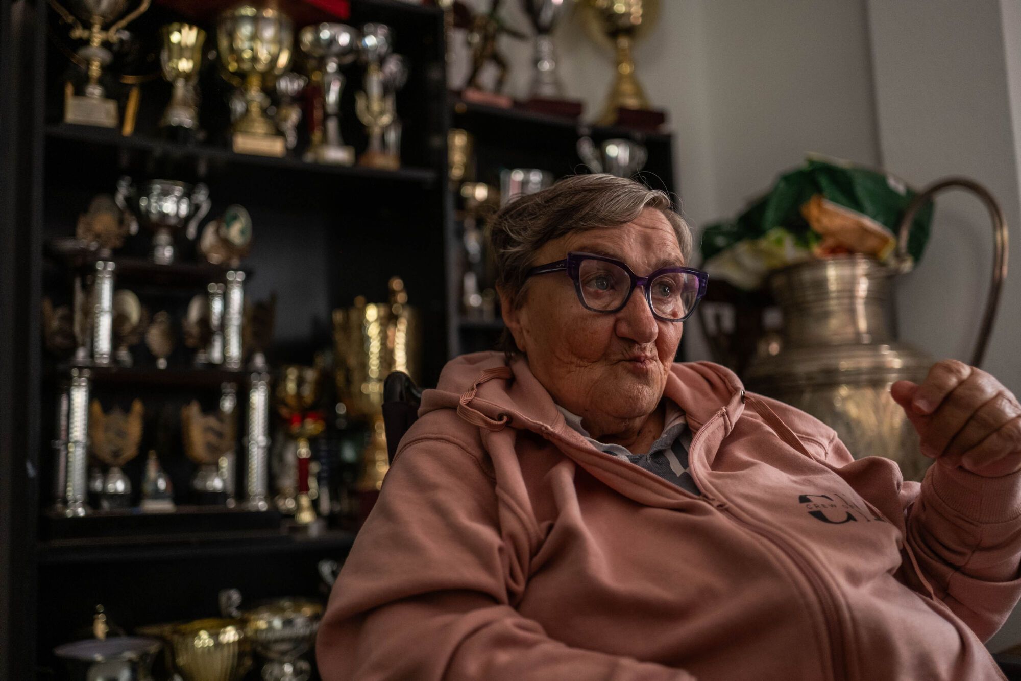 Vecinos de las viviendas del Patronato de La Candelaria, en Santa Cruz de Tenerife.