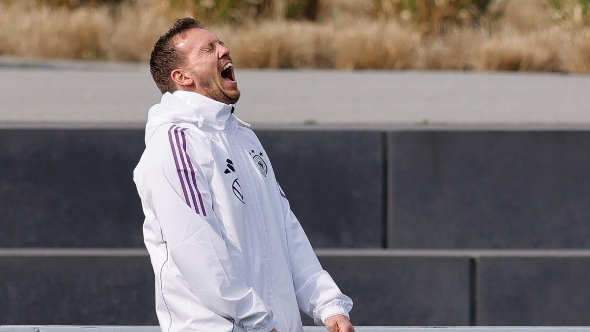 Julian Nagelsmann, durante un entrenamiento con Alemania