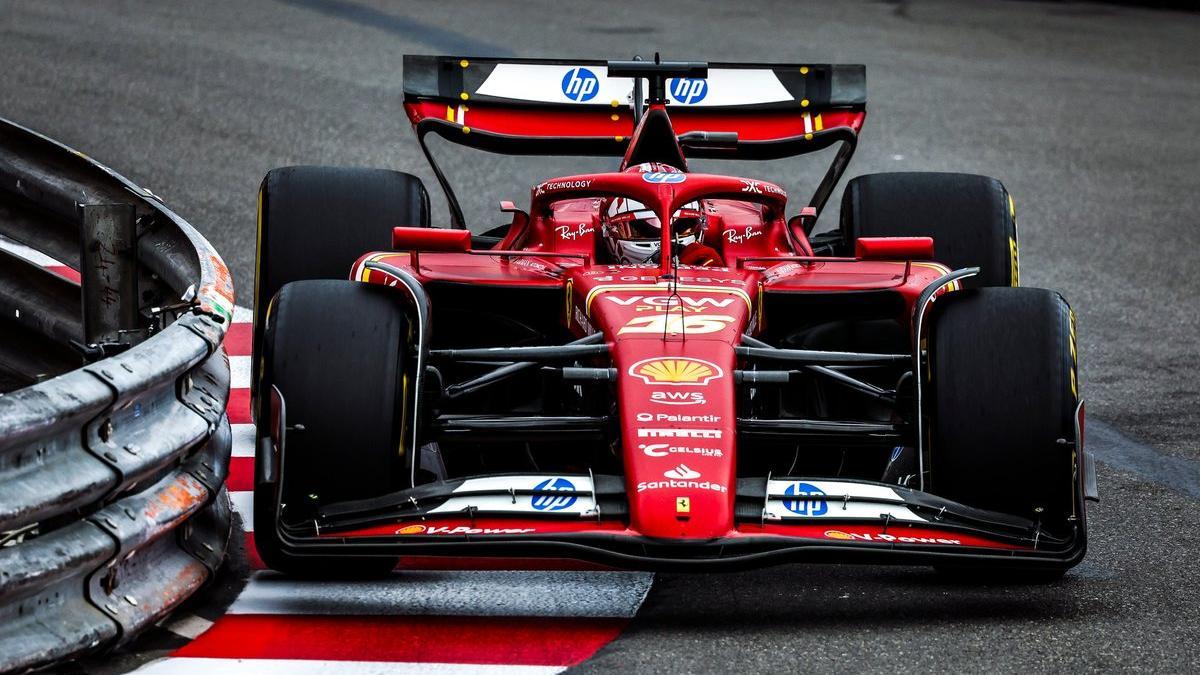 Charles Leclerc, en acción en las calles de Mónaco