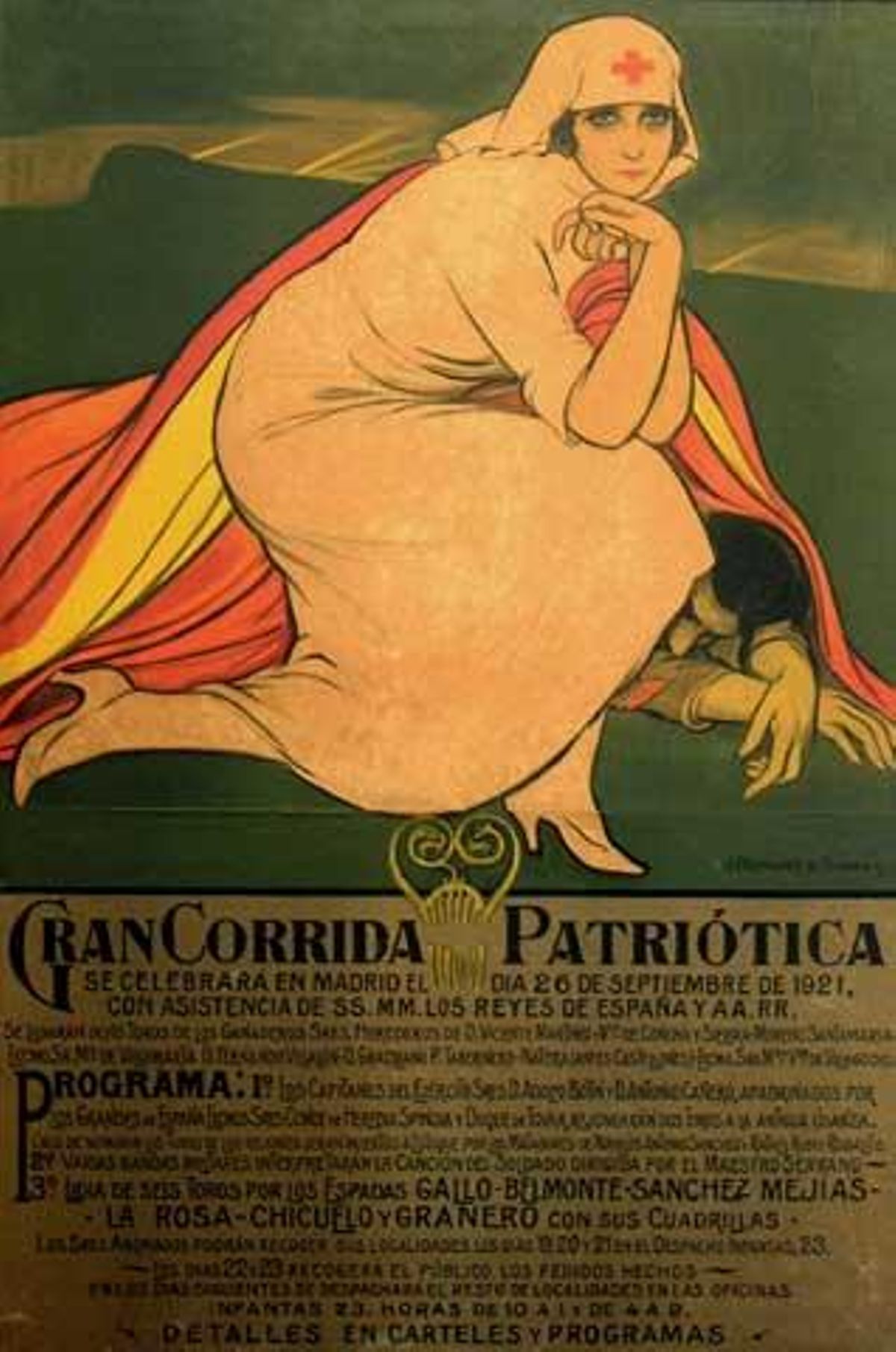 Cartel de la corrida de toros por el desastre de la Annual.