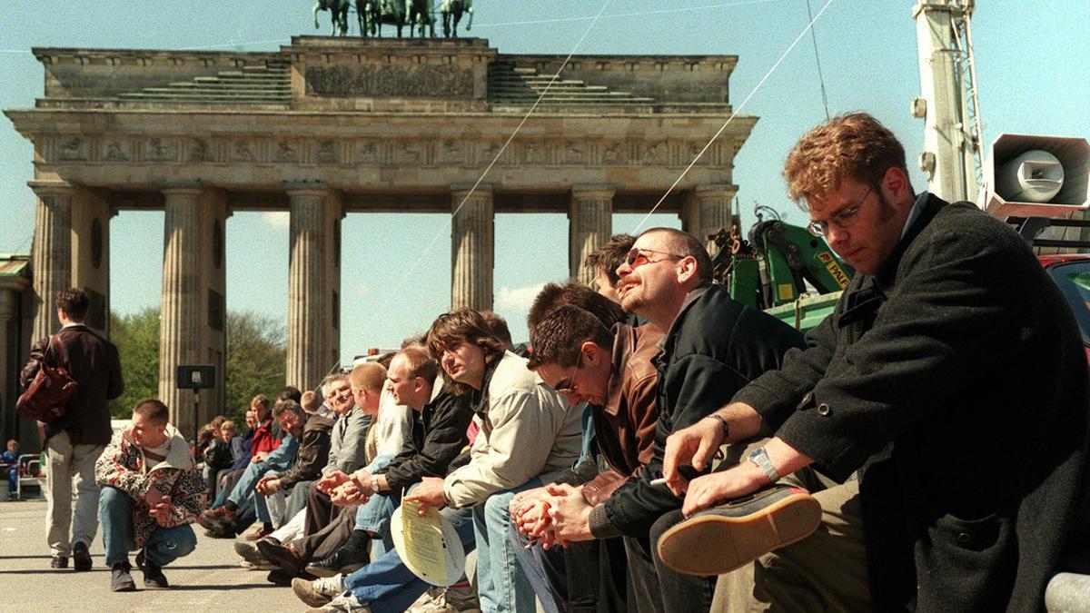 Protesta en Berlín por las condiciones laborales.