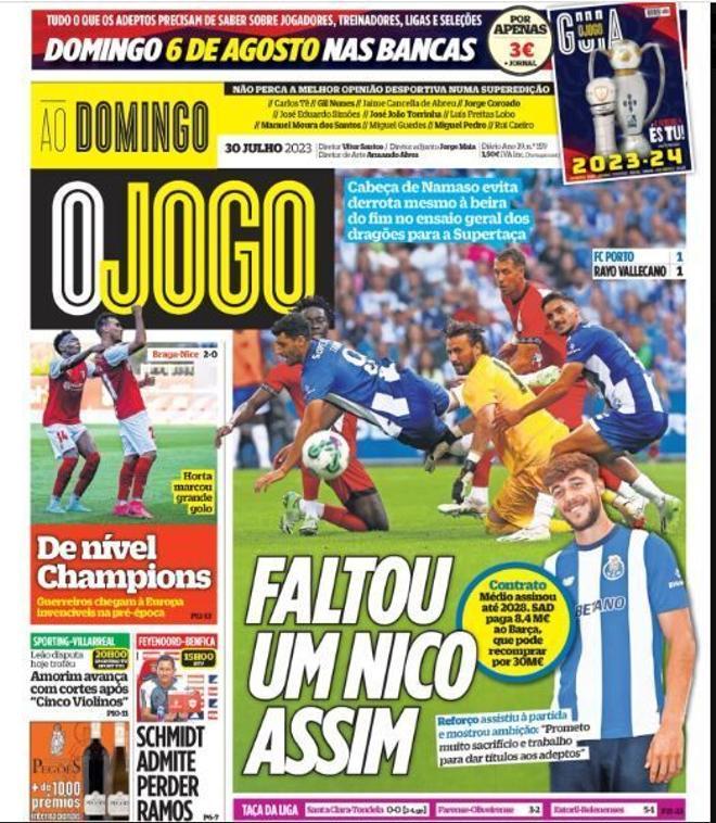 Las portadas de la prensa deportiva de hoy, domingo 30 de julio