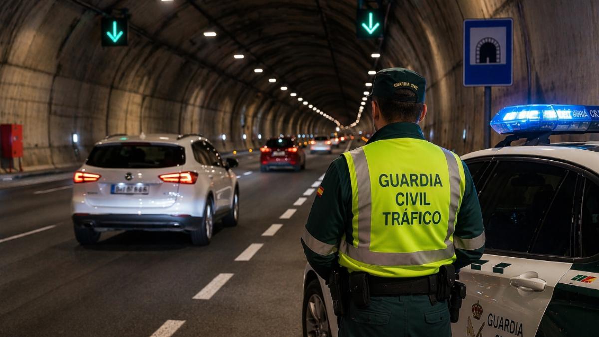 la Guardia Civil vigila a los conductores en túneles