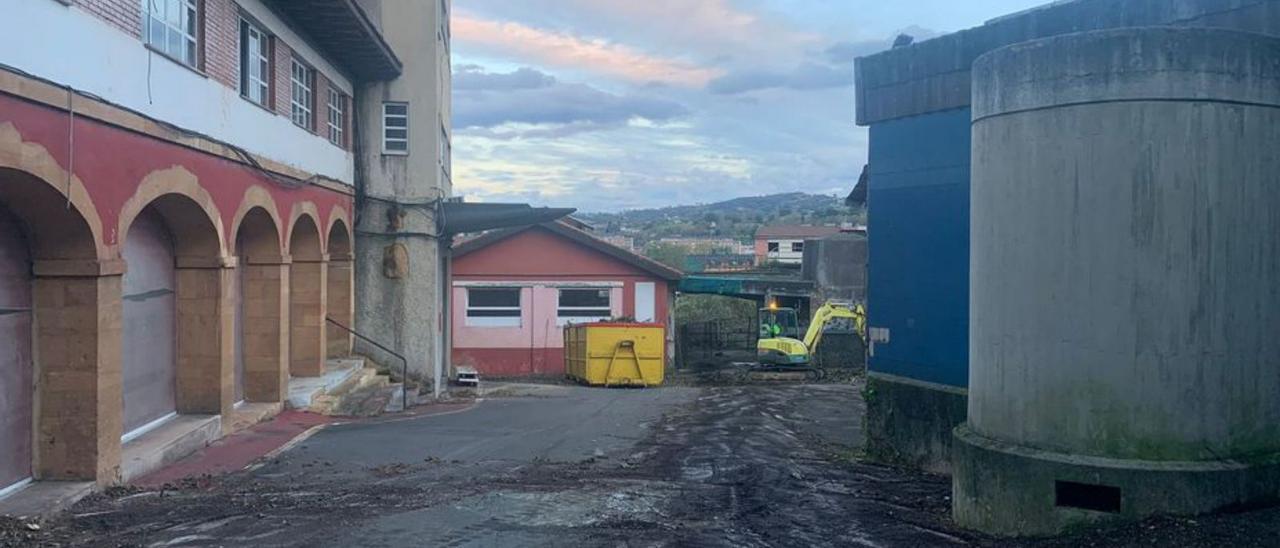 Trabajos de desbroce y desescombro en la Fábrica de Gas.