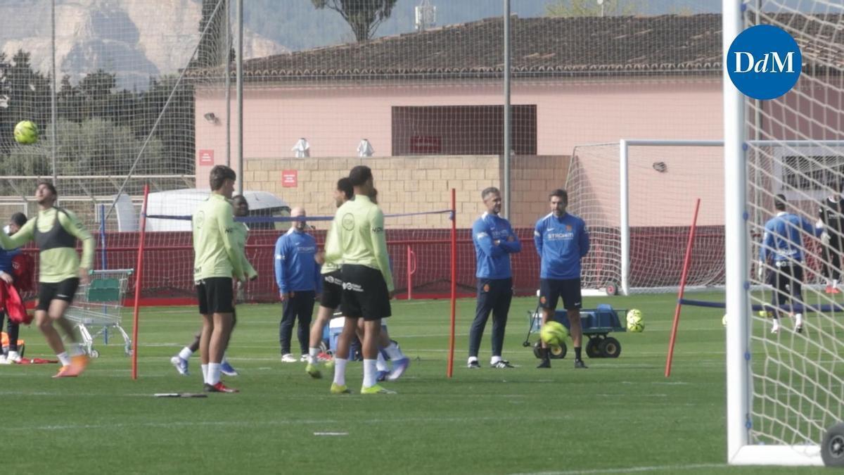Raíllo y Pablo Torre se ejercitan con el Mallorca en Son Bibiloni