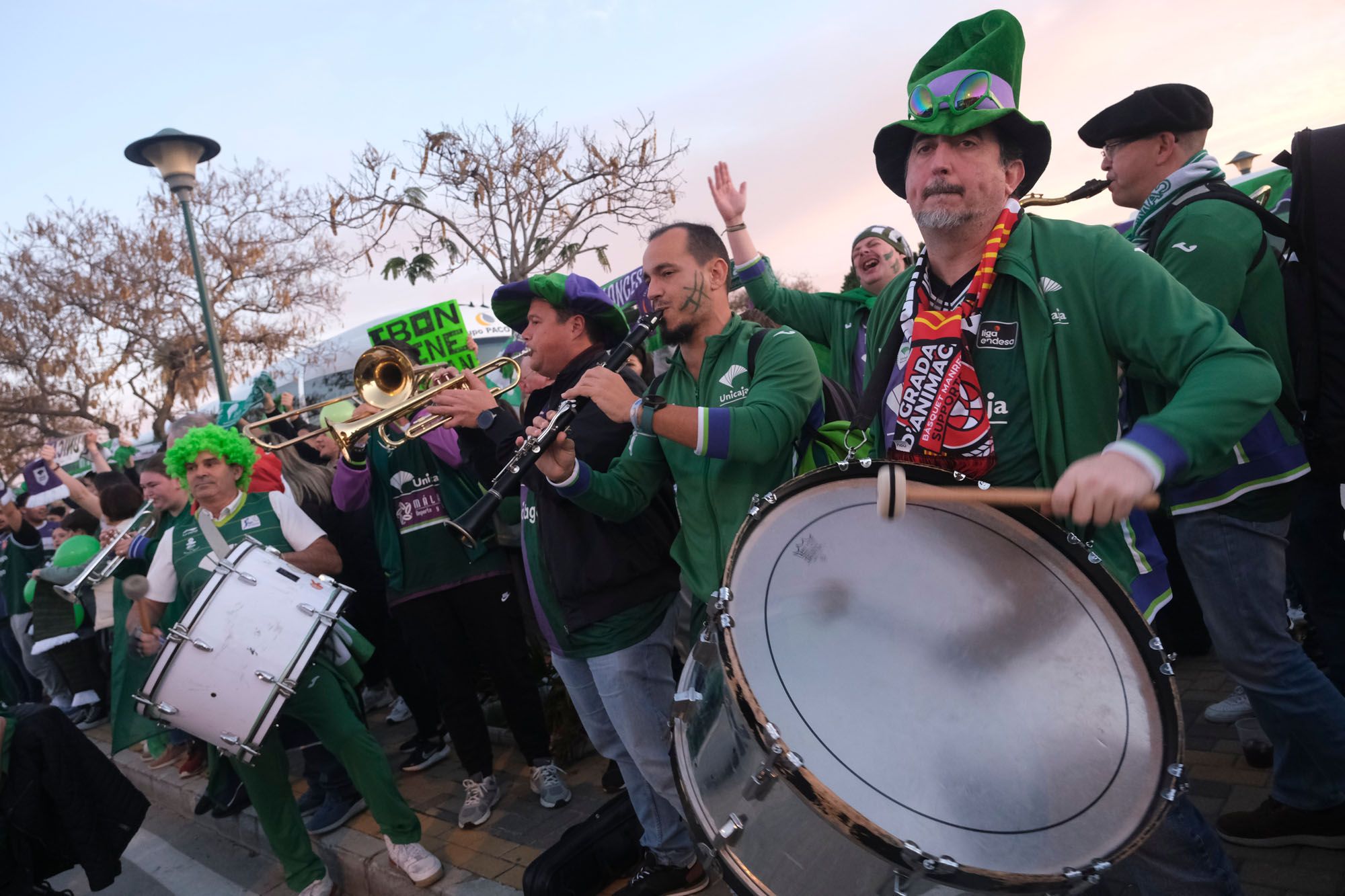 Recibimiento al Unicaja en la previa de los cuartos de final de la Copa del Rey 2024.