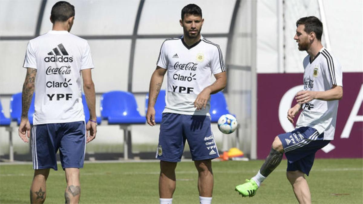 Último entrenamiento de Argentina antes de jugar contra Nigeria