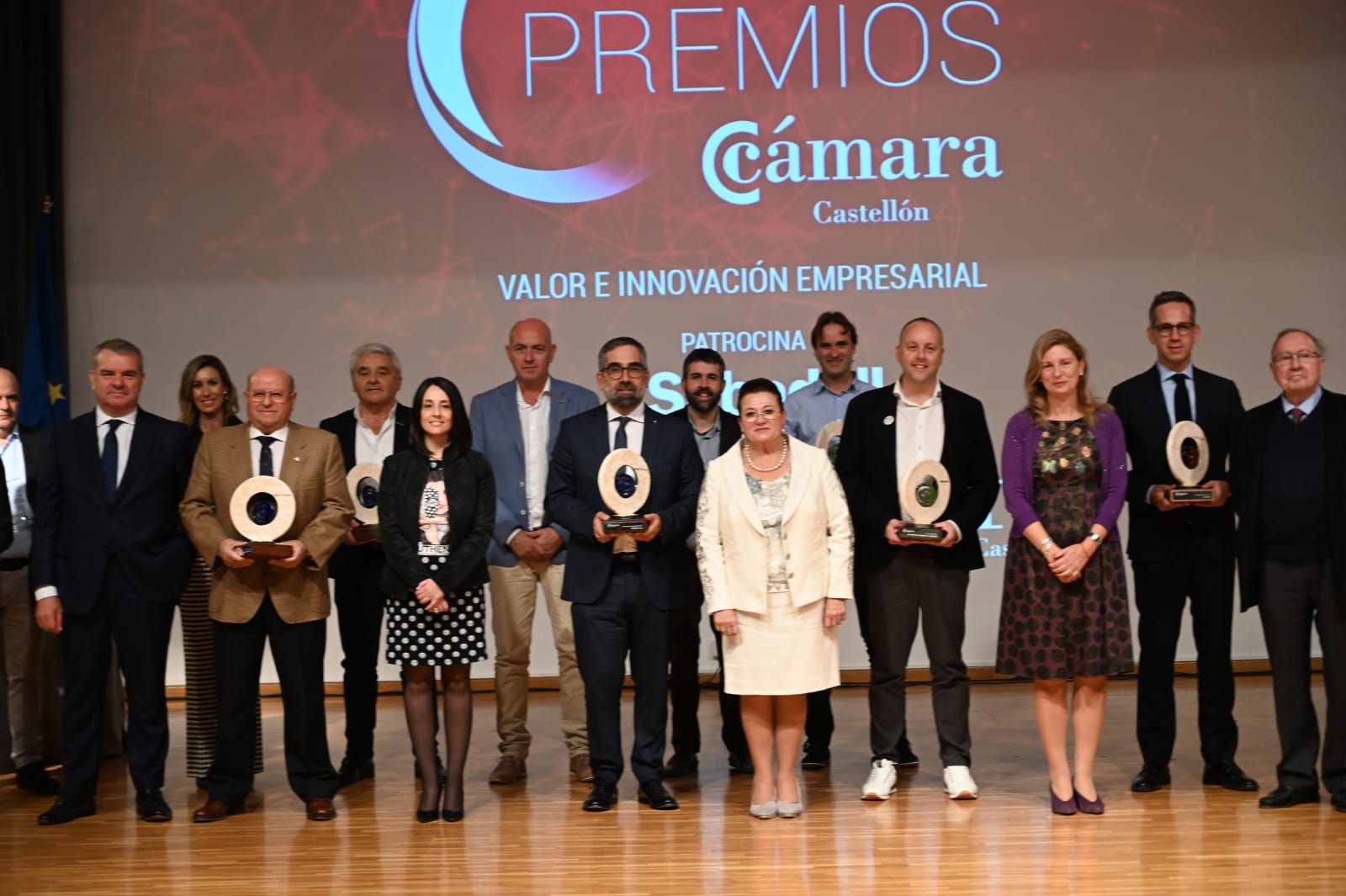 Entrega de premios en el acto de la Cámara de Comercio de Castellón