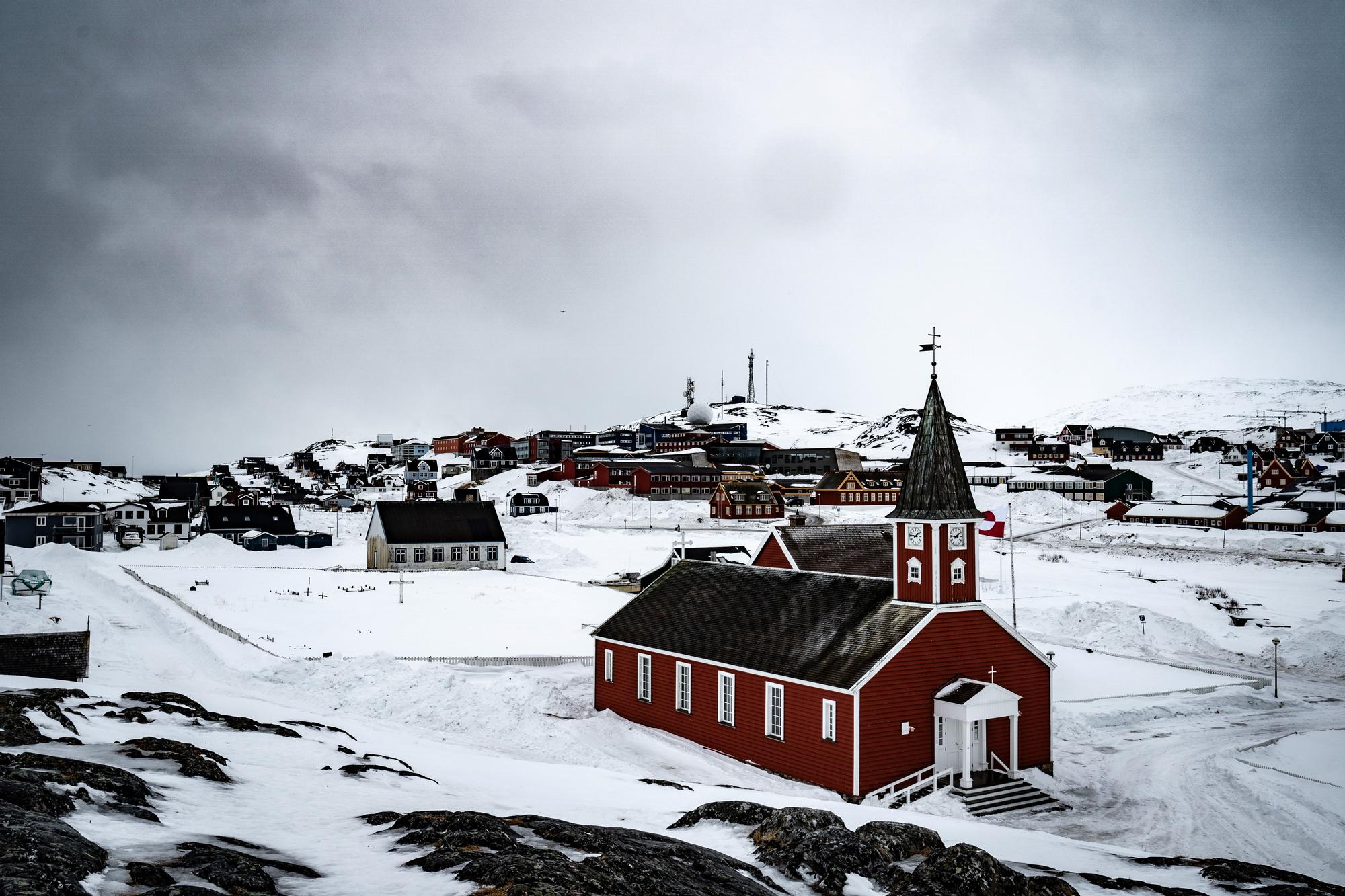 Vista de la catedral de Groenlandia