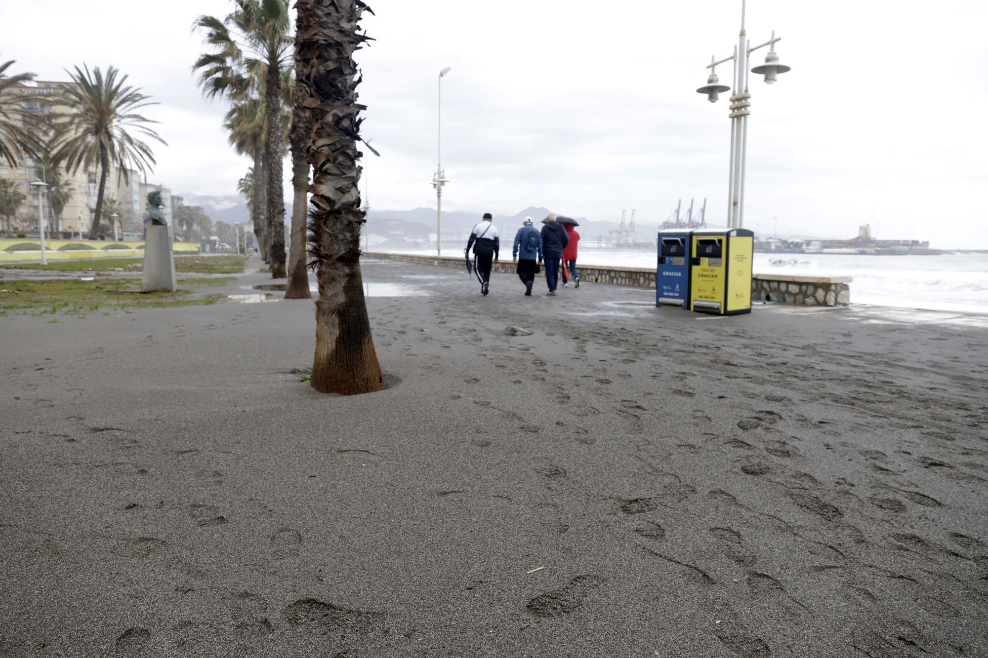 Daños por el temporal en Málaga