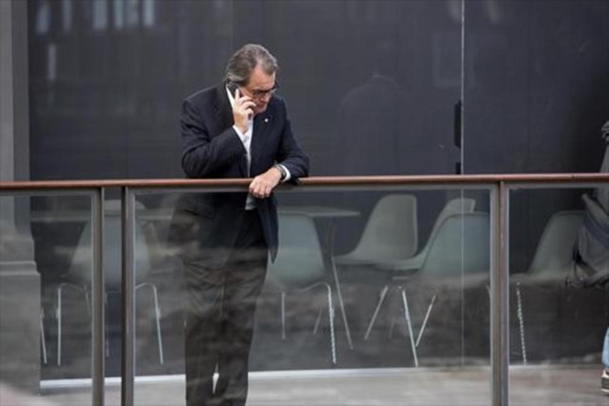 Artur Mas, ahir al Centre Cultural del Born, després d’oferir una roda de premsa.