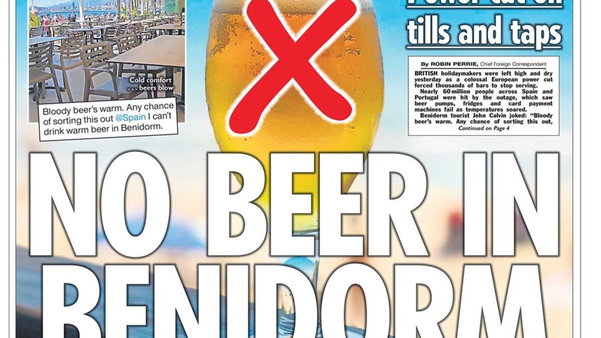 Fragmento de la noticia principal de la portada de hoy de The Sun