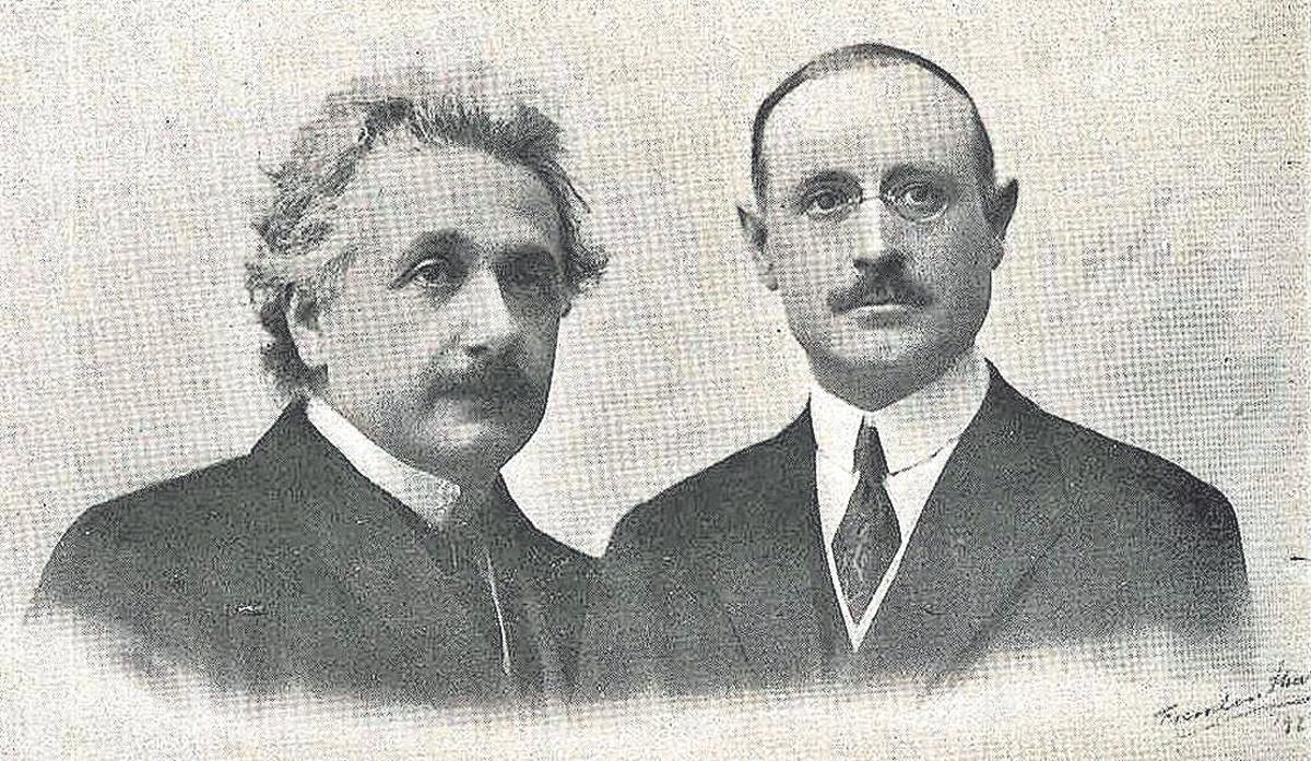 Gustavo Freudenthal, Albert Einstein y Jerónimo Vecino, 1923.