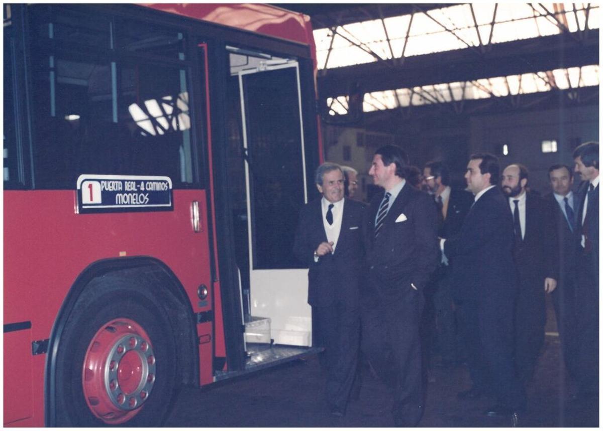 Inauguración del bus 236 en 1987