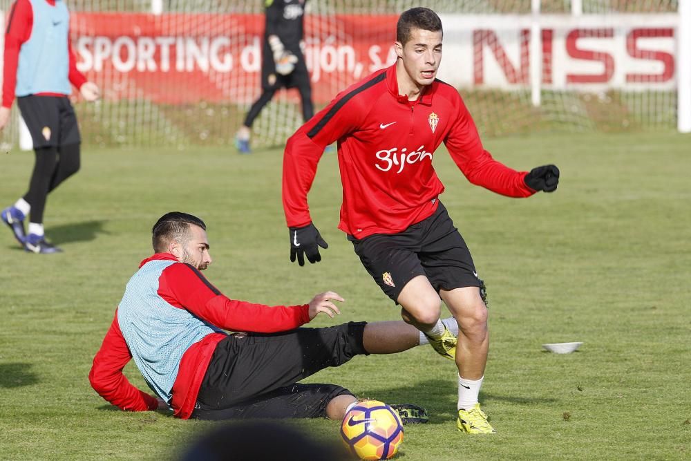 Entrenamiento del Sporting en el segundo día del año