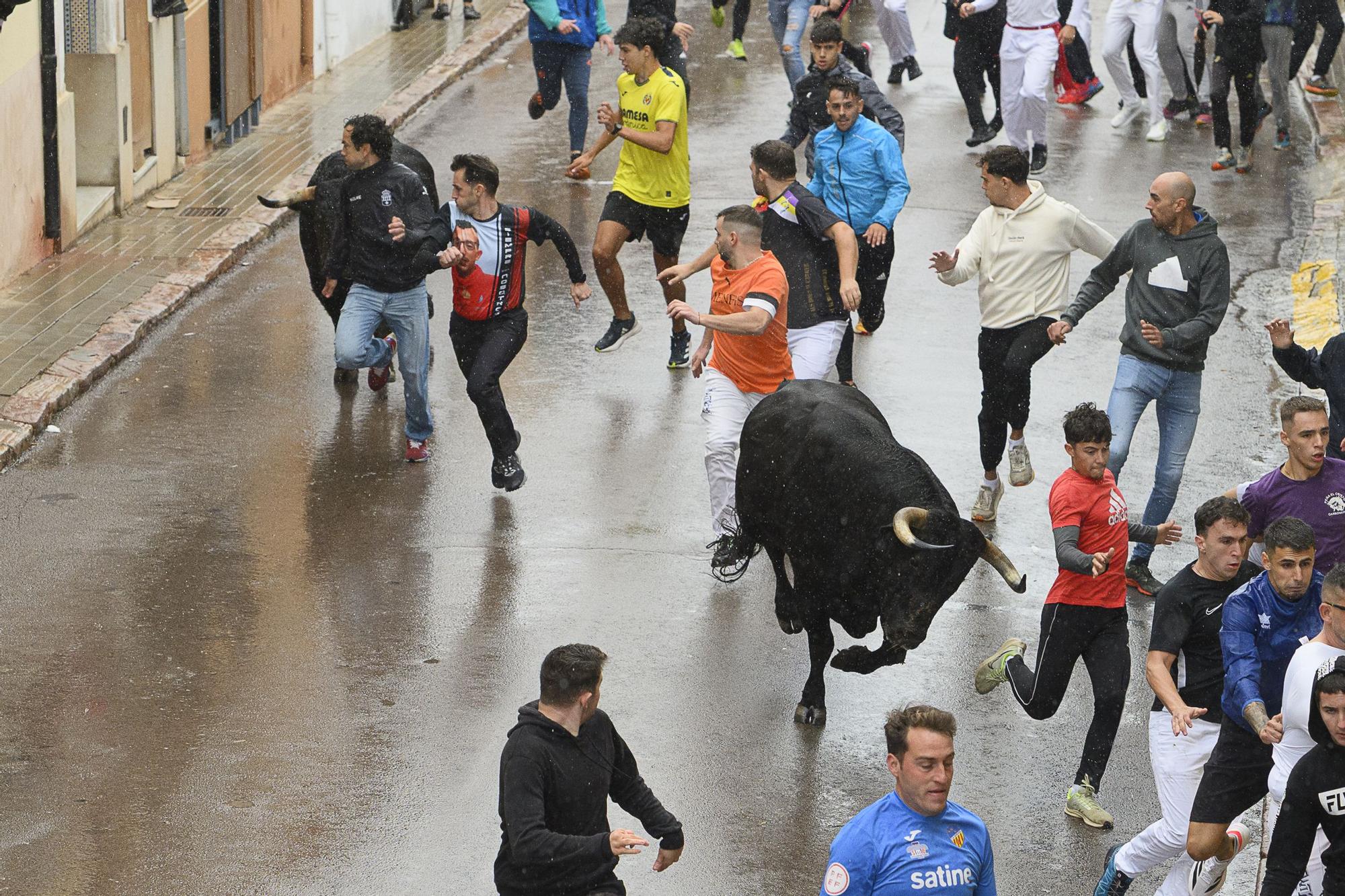 Velocidad y peligro en el histórico encierro de Victoriano del Río en la Vall d'Uixó