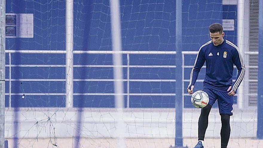 Luismi, ayer, en El Requexón. Real Oviedo