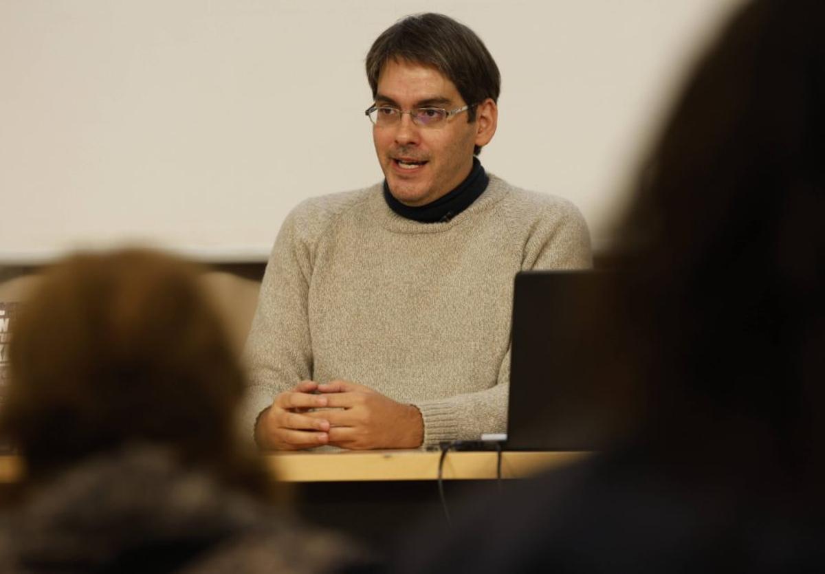 Rafael Aita, en la Fundación Gustavo Bueno. | MIKI LÓPEZ
