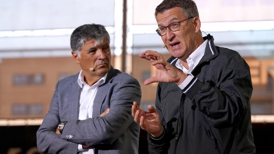 Alberto Núñez Feijóo junto a Toni Nadal.