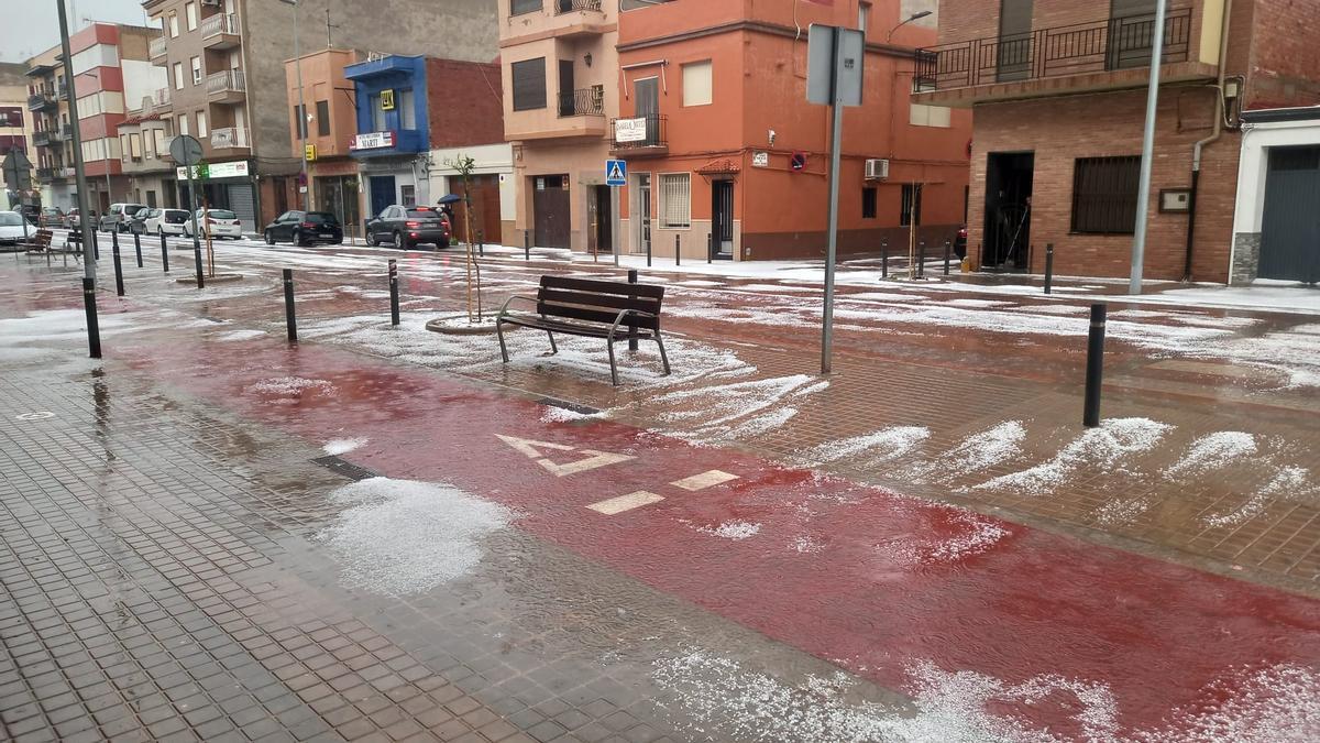 Espectacular granizada en Nules