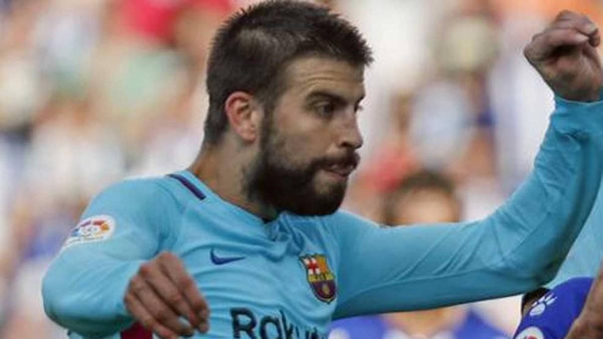 Gerard Piqué ha visto la quinta amarilla este sábado en Butarque