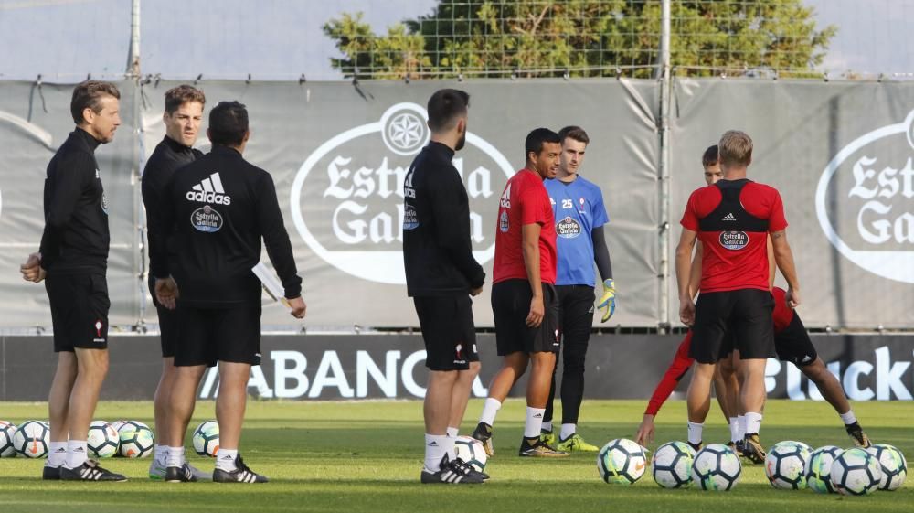 Entrenamiento del Celta a puerta cerrada