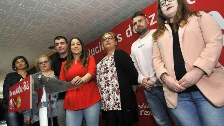 Integrantes de la candidatura de IU de Laviana.