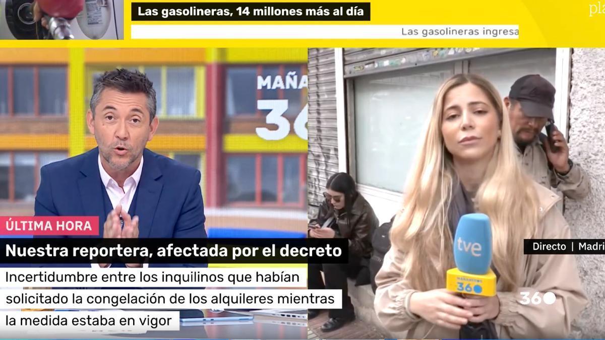 La reportera de 'Mañaneros' denuncia su situación.