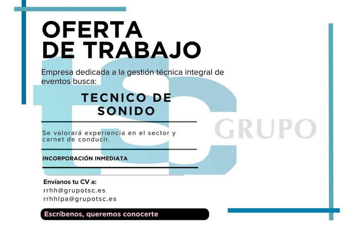 Empleo en Gran Canaria: el Grupo TSC busca perfiles para diferentes puestos en la Isla.